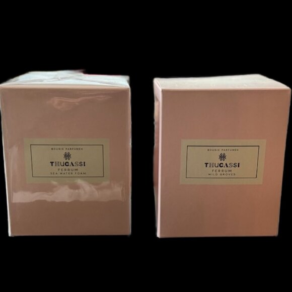 Bougie Parfumee Thucassi Candles - Wild Groves & Sea Water Foam - 8 oz glass jar - Picture 1 of 5